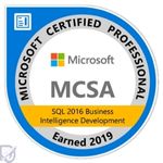 MCSA SQL 2016 BI Development Earned 2019